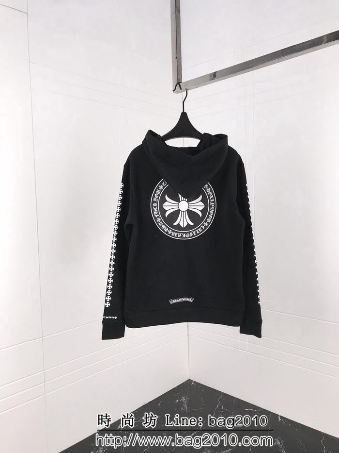 Chrome hearts 克羅心 18ss秋冬新款 梵文印花圖案 加絨加厚拉鏈衛衣 情侶款 ydi1300